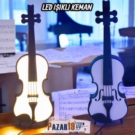Resim LED Işıklı Dekoratif Keman 