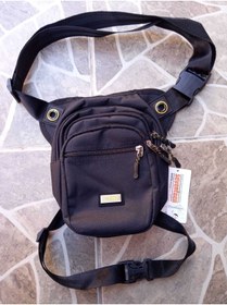 Resim SEVENTEEN Gvnland Çok Gözlü Su Geçirmez Siyah Motoksiklet Bacak Bel Motorcu Çantası 4962 