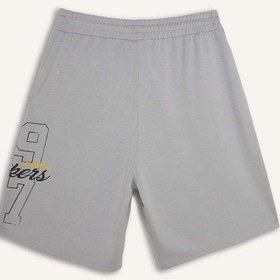 Resim Defacto Nba Los Angeles Lakers Lisanslı Baggy Fıt Açık Gri Şort H3845ax26smgr94 Gri-gr94 