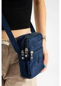 Resim Nemo Bags Lacivert Unisex Telefonluk, Cüzdan, Kartlık, Çapraz Askılı Omuz Çantası, 18x13cm Lacivert 