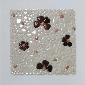 Resim MozaiKristaL Mutfak Tezgah Arası ve Yaşam Alanlarının Tüm Yüzeyleri Için Çiçek Desenli Cam Mozaik. File Ölçüsü: 31.5X31.5 Cm. ( 1 Koli = 10 Karo File = 1 m2 Fiyatıdır ) 