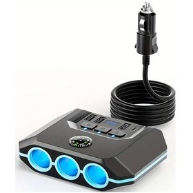 Resim Boatshop1 Tr-52 120w Yüksek Güçlü Araba Şarj Cihazı 12 24v Araçlar İçin Evrensel Sigara Çakmaklı Güç Kaynağı 