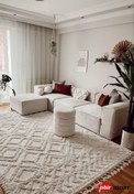 Resim Mobilya Depom Mode Soft Köşe Koltuk Takımı 4 Modül Kırık Beyaz Anka 02 Kadife Kumaş Işbir Sünger Dairenize Teslim 
