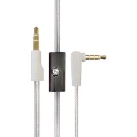 Resim Monster Aux ve Kulaklık Kablosu Mikrofonlu (3.5mm Jak) - Gümüş 