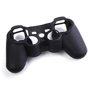 Resim OSTENT Koruyucu Silikon Jel Yumuşak Cilt Kılıf Kapak Kılıfı Sony PlayStation PS2 PS3 Denetleyici Renk Siyah 