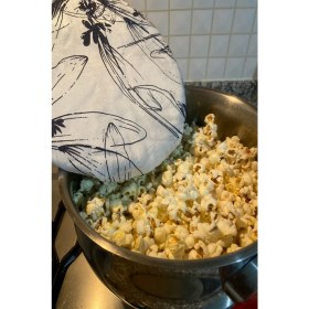 Resim Emtory Home Pilav Demleme Örtüsü - Patlamış Mısır Yağ Sızdırmaz - Lastikli - Laci Çiçekli 