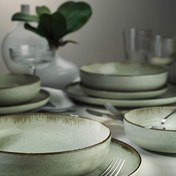 Resim Kütahya Porselen Moderna 24 Parça Yemek Takımı Pearl P03 Yeşil 