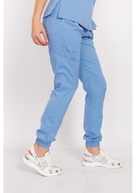 Resim Bebe Mavi Likralı Jogger Pantolon 