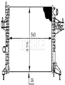 Resim BEHR Mahle Cr389000s (8MK376714-364) Su Radyatoru (OPEL: CORSA C COMBO 1.6 1300233 1300237 (WC378421) 