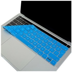 Resim Apple Uyumlu MacBook Pro Klavye Koruyucu Türkçe Q Touchbar'lı A1706 A1989 A2159 A1707 A1990 İle Açık Mavi 