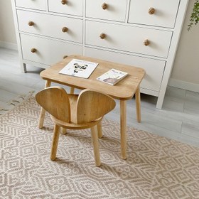 Resim Alfa Country Montessori Çocuk Masası 1 Masa & 1 Mickey Sandalye Kahverengi 