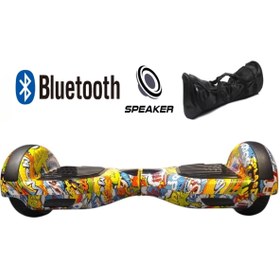 Resim CityMate Smart Balance Elektrikli Kaykay Hoverboard Çanta Hediyeli Bluetooth Hoparlörlü Desenli30 