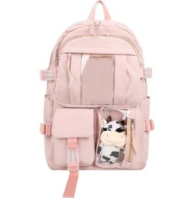 Resim Homyl Büyük Kapasiteli Sırt Çantası Okul Dizüstü Kız Pembe 