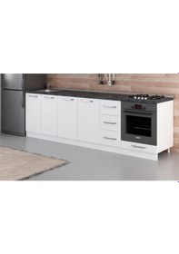 Resim Minar 270 Cm Mutfak Dolabı Beyaz 270-B6-Alt Modül Beyaz 
