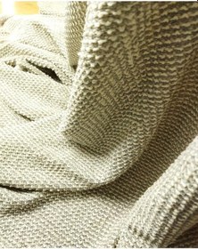 Resim Gri Bej Renklerde Örme Kumaş 140x250cm-10886 Gri 