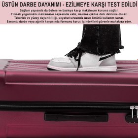Resim Anthony Jackson Ultra Hafif Abs Orta Boy Valiz Trıon Bordo 