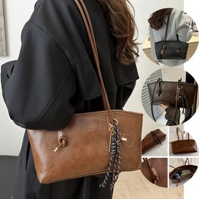 Resim Kadınlar için Hilal Çanta - Kamp Stili Moda Yüksek Kaliteli Büyük Kapasiteli Çok Fonksiyonlu El Çantası, Vintage Retro Büyük Kapasiteli Kadın Omuz Sırt Çantası, Siyah Kahve ve Üç Renk Seçeneğiyle Mevcut 
