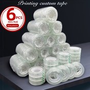 Resim 3 rulo/6 rulo, 10 rulo/18 rulo şeffaf bant, hediye paketleme, el işi ve ev kullanımı için uygun yüksek kaliteli şeffaf bant dolgusu, bant dağıtıcılara uyumlu 