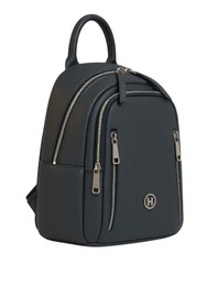 Resim Çantachım Kadın Sırt Çantası Deri Hafif Elde Taşınabilir Çok Gözlü Siyah Siyah 
