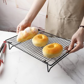 Resim 1 Adet Premium Dökme Demir Ekmek Soğutma Rafı - Yapışmaz, Gıda Güvenli File Tepsisi Pişirme & Yemek Yapma İçin, Pastalar, Bisküviler İçin İdeal - Evde Fırıncılar İçin Temel Mutfak Aracı 