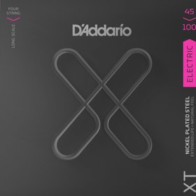 Resim D'Addario XTB45100 XT Nickel Plated Steel 4 Telli Bas Gitar Teli - Regular Light (45-100) 