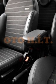Resim OTO H.İ.T. Chevrolet Aveo 06-11 Uyumlu Kol Dayama Ve Kolçak Sürgülü Bardaklıklı Ayarlanabilir Siyah Deri 