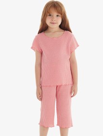 Resim Kız Çocuk Pijama Takımı 60567 - Pembe Pembe 