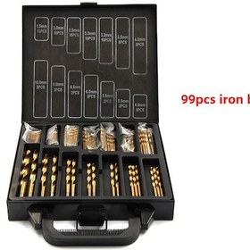 Resim Youtek Titanium Kaplı Hızlı Çelik Matkap Ucu Seti 99 Parça - Ahşap İşleri Ve Geniş Kullanım Alanı İçin Dayanıklı Delme Uçları 