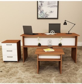 Resim KALENDER DEKOR MERKÜR-1-2-3 OFİS BÜRO MASASI TAKIMI MRK03 