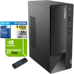 Resim Lenovo Thinkcentre Neo 50T Gen4 Intel I7 13700 16GB 256GB SSD 4GB/GT1030 Freedos Masaüstü Blgisayar 212JB005ATR06+ZETTAUSBBELLEK 