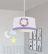 Resim BAMBAŞKA MODA BEBEK VE ÇOCUK ODASI Çiçekli Zikzak Desenli Avize 