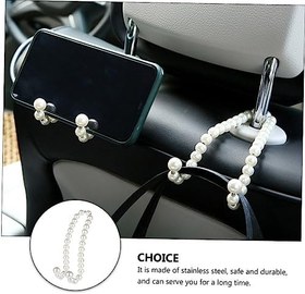 Resim GALPADA Araba Askı 1 Çift Kancalı Paslanmaz Çelik Koltuk Depolama Rafı Araba Başlıklığı Askı 