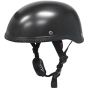 Resim Maoyaya Mat Siyah Motosiklet Yarım Kaskı, Abs Plastik Kullanıcı Dostu Tasarım Siyah 