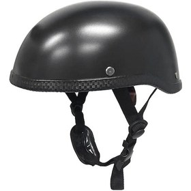 Resim Maoyaya Mat Siyah Motosiklet Yarım Kaskı, Abs Plastik Kullanıcı Dostu Tasarım Siyah 