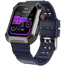 Resim Geeroyoo JZR-GY Bluetooth Görüşme Ip68 1.83" Ips Ekran Kalp Atışı Uyku Takibi Spor Modları Koyu Mavi Akıllı Saat (İthalatçı Garantili) 