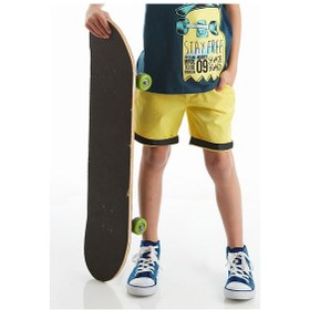 Resim Denokids Mushi Sarı Erkek Çocuk Gabardin Şort Çok Renkli 