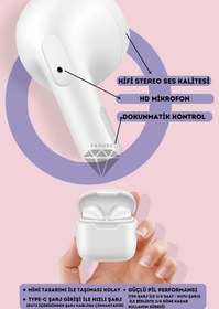 Resim Favors Kulakiçi Bluetooth Kulaklık İos Android Uyumlu BT 5.2 Yüksek Kalite Hd Stereo Ses Kelitesi G25 