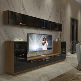 Resim Decoraktiv Trendstyle 9 Mdf Tv Ünitesi Tv Sehpası - Ceviz - Siyah 