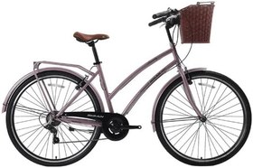 Resim Bisan Serenıty S Kadın Şehir Bisikleti 48Cm V 28 Jant 7 Vites Pudra Pembe Siyah 