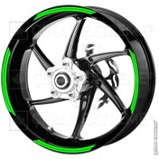 Resim Double Stripe Floresan Yeşil Jant Şeridi Çınar Extreme 