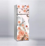 Resim Jasmin2020 Buzdolabı Sticker Kaplama Etiketi Pembe Çiçekler 