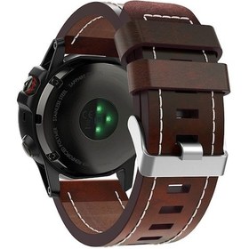 Resim Sones Garmin Descent Mk 1 26mm Dikiş Deri Çelik Toka Watch Band 