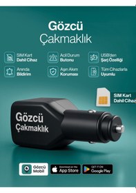 Resim Gözcü Mobil Çakmaklık Araç Takip Cihazı Geofence Araç Takip Sistemi Anlık Konum Geçmişe Dönük Konum 
