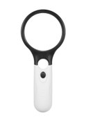 Resim Mufunye 3 Led Işıklı Çift Büyüteç 3x & 45x - El Tipi Madeni Para Okuma Aparatı, Yaşlılar, Çocuklar Ve Kuyumcular İçin 