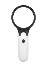 Resim Mufunye 3 Led Işıklı Çift Büyüteç 3x & 45x - El Tipi Madeni Para Okuma Aparatı, Yaşlılar, Çocuklar Ve Kuyumcular İçin 