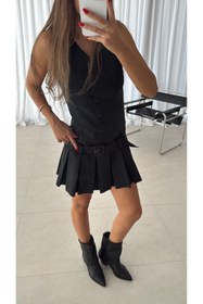 Resim Gilla Shoes and Bag Sage Fermuar Detay Çizme 
