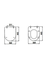 Resim Creavit Duck Yavaş Kapanan Klozet Kapağı (mat Siyah) Kc0903.01.14 