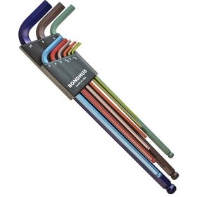 Resim Bondhus 69699 Extra Uzun Top Başlı Metrik Ölçü Allen Anahtar Seti 