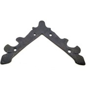 Resim Skygo Antika Tarz Dekoratif Pirinç Lale Köşe Gönye - Üst, 133x133 mm, Oksit 