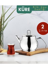 Resim Yunusoğlu Home Küre 2 Litre Paslanmaz Çelik Bitki Çayı Demliği Inox 